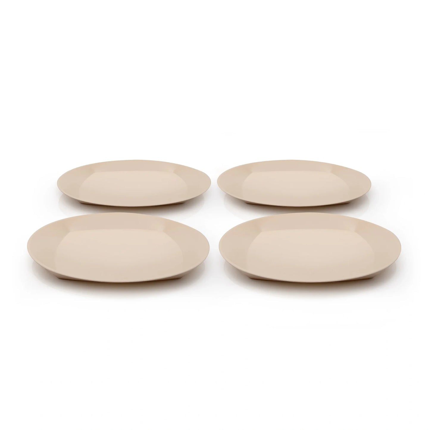 Set of 4 plates made from waste sugarcane